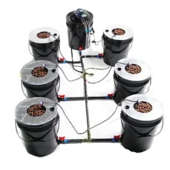 7 Bucket Hydroponic System, Effektiv Vattenanvändning,svart