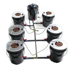 7 Bucket Hydroponic System, Effektiv Vattenanvändning,svart