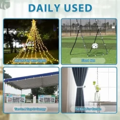 15 cm 50 stycken vita presenningsbollssnören, kraftiga markissnören för camping, skydd, last, UV-resistenta