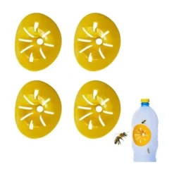 4 Delar Wasp Fälla, Fälla för Getingar, Fällor för Gula Getingar, Geting Fälla för Frukts flygande Insekter i Bi-form Fällor