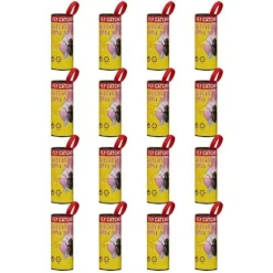 16 förpackningar med pappersflugremsor, flugtejp, upphängning inomhus och utomhus, fruktfläcksfälla, flugor, 3