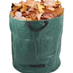 63 gallon trädgårdsväska | Bärbar Heavy Duty Återanvändbar soppåshållare | [411] Leaf Yard Waste Bag