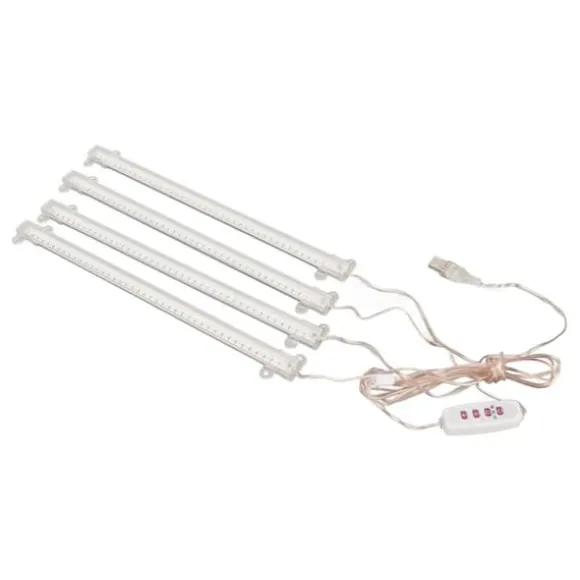 4 Heads USB-kontakt Dimbar Full Spectrum LED Grow Light med timerfunktion för inomhussuckulenter - 4000K 168 LEDs