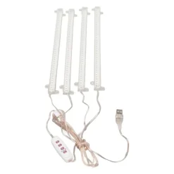 4 Heads USB-kontakt Dimbar Full Spectrum LED Grow Light med timerfunktion för inomhussuckulenter - 4000K 168 LEDs