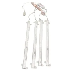 4 Heads USB-kontakt Dimbar Full Spectrum LED Grow Light med timerfunktion för inomhussuckulenter - 4000K 168 LEDs