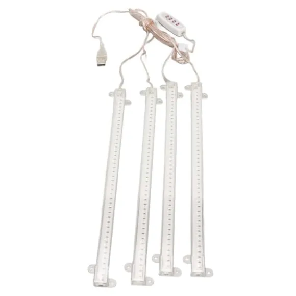 4 Heads USB-kontakt Dimbar Full Spectrum LED Grow Light med timerfunktion för inomhussuckulenter - 4000K 168 LEDs