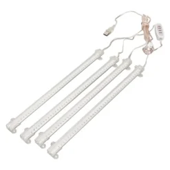 4 Heads USB-kontakt Dimbar Full Spectrum LED Grow Light med timerfunktion för inomhussuckulenter - 4000K 168 LEDs