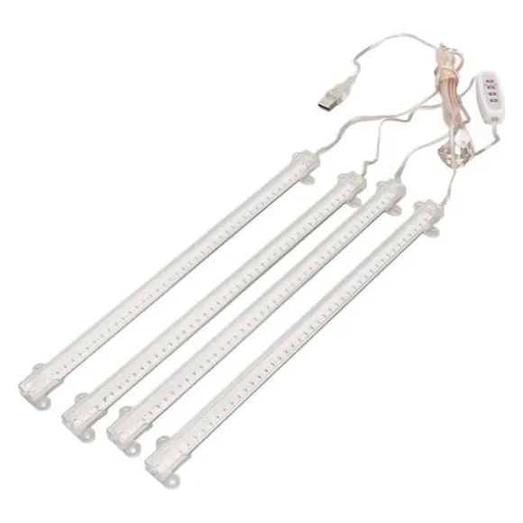 4 Heads USB-kontakt Dimbar Full Spectrum LED Grow Light med timerfunktion för inomhussuckulenter - 4000K 168 LEDs