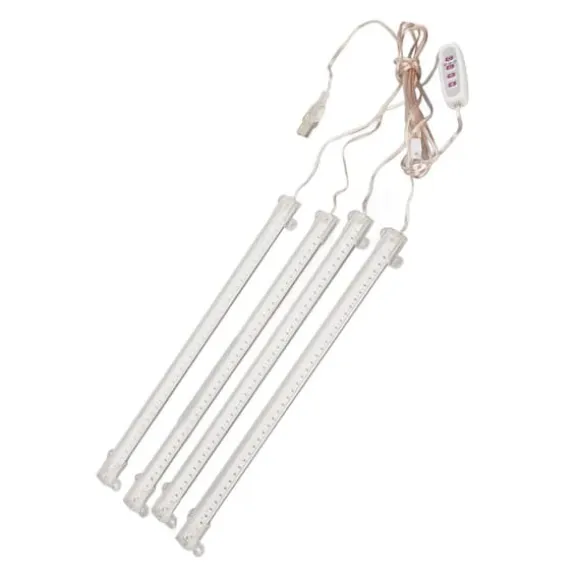 4 Heads USB-kontakt Dimbar Full Spectrum LED Grow Light med timerfunktion för inomhussuckulenter - 4000K 168 LEDs