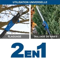 2 i 1 verktygssax + sladdlös häcksax - SCHEPPACH C-PHTS410-X- 20V IXES - utan batteri eller laddare