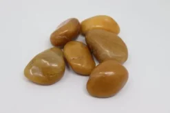 60 kg Polerad småsten Flodsten Pebbles Trädgårdsgrus Prydnadsgrus Gul