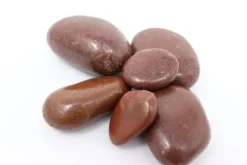 40 kg Polerad småsten Flodsten Pebbles Trädgårdsgrus Prydnadsgrus Röd