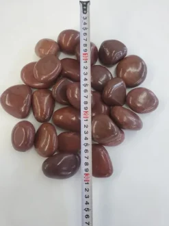 20 kg Polerad småsten Flodsten Pebbles Trädgårdsgrus Prydnadsgrus Röd