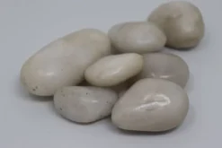 20 kg Polerad småsten Flodsten Pebbles Trädgårdsgrus Prydnadsgrus Vit