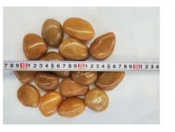 20 kg Polerad småsten Flodsten Pebbles Trädgårdsgrus Prydnadsgrus Gul