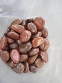 100 kg Polerade småsten Flodsten Pebbles Trädgårdsgrus Prydnadsgrus Röd