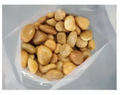 100 kg Polerade småsten Flodsten Pebbles Trädgårdsgrus Prydnadsgrus Gul