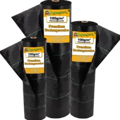 104 m² Ogräsbekämpningsmembran Ogräsfoder Mulchliner 100 g 1 m bred Svart