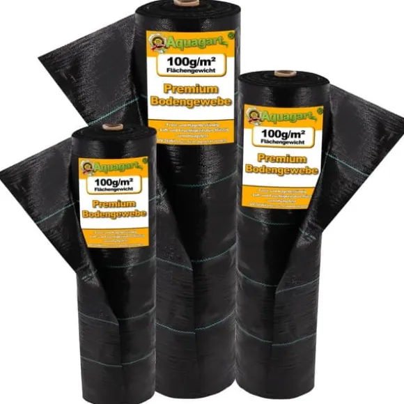 136 m² Ogräsbekämpningsmembran Ogräsfoder Mulchliner 100 g 1 m bred Svart