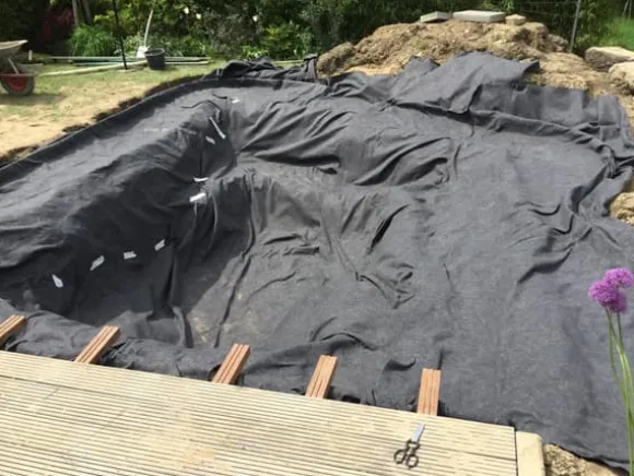 14 m² Pond liner underlay 300 g Pond Skyddsfleece för Pond liner