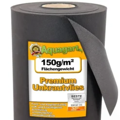 15 m² Trädgårdsfleece Ogräsbekämpningstyg Ogräsfoder Mulchtyg 150 g/m² 1,5 m bred