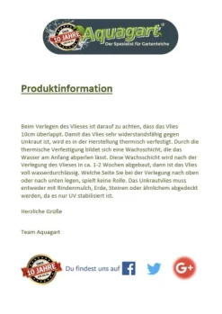 5 m² Trädgårdsfleece Ogräsbekämpningstyg Ogräsfoder Mulchfoder Mulchtyg 150 g/m² 1 m bred