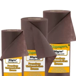 140 m² Trädgårdsfleece Ogräsbekämpningstyg Mulchtyg 80 g 1,4 m bred brun