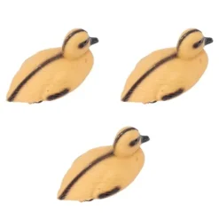 3 realistiska gula ankungar dammprydnader för trädgårdspooldekoration - set med 3