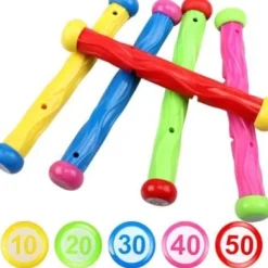 5 st Båtar för dykning Multicolor Poolleksaker Underwater Träningsspel Vattenleksaker Strand Sommar Simleksaker