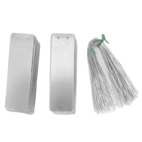 100 st. dubbelsidiga skrivbara metalletiketter för utomhusträdgårdsskötsel Hög hållbarhet i aluminium Växtetiketter Trädidentifieringsetiketter