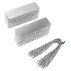 100 st. dubbelsidiga skrivbara metalletiketter för utomhusträdgårdsskötsel Hög hållbarhet i aluminium Växtetiketter Trädidentifieringsetiketter