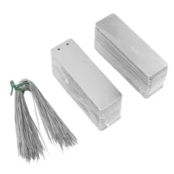 100 st. dubbelsidiga skrivbara metalletiketter för utomhusträdgårdsskötsel Hög hållbarhet i aluminium Växtetiketter Trädidentifieringsetiketter