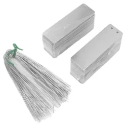 100 st. dubbelsidiga skrivbara metalletiketter för utomhusträdgårdsskötsel Hög hållbarhet i aluminium Växtetiketter Trädidentifieringsetiketter