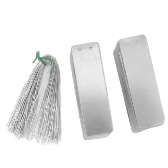 100 st. dubbelsidiga skrivbara metalletiketter för utomhusträdgårdsskötsel Hög hållbarhet i aluminium Växtetiketter Trädidentifieringsetiketter