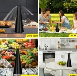 2 ST Flugfläktar för bord Flugfläkt för uteplats Håll flugor och insekter borta