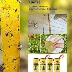 4 ST FlugfångareFly Killer, Sticky flugfångare pappersrullar Giftfri flugfälla för flygande insekter I[340]
