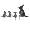 4 st Järnkonst Djurdekoration Genialisk multifunktionskänguruplugin höstdekor för innergård