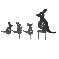 4 st Järnkonst Djurdekoration Genialisk multifunktionskänguruplugin höstdekor för innergård