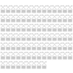 100 st klättervägg för växter, väggklimmer, självhäftande grenfixtur, säkringsklämma, vit