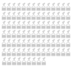 100 st klättervägg för växter, väggklimmer, självhäftande grenfixtur, säkringsklämma, vit