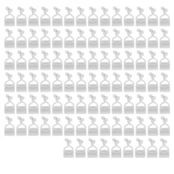 100 st klättervägg för växter, väggklimmer, självhäftande grenfixtur, säkringsklämma, vit