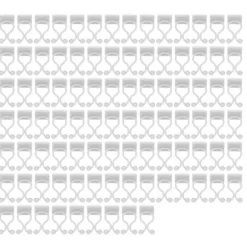 100 st klättervägg för växter, väggklimmer, självhäftande grenfixtur, säkringsklämma, vit
