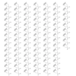 100 st klättervägg för växter, väggklimmer, självhäftande grenfixtur, säkringsklämma, vit