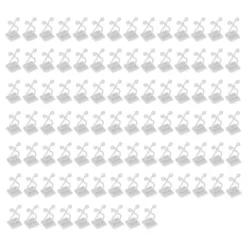 100 st klättervägg för växter, väggklimmer, självhäftande grenfixtur, säkringsklämma, vit