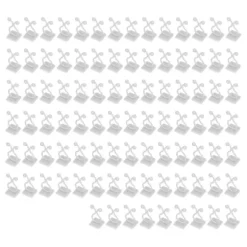 100 st klättervägg för växter, väggklimmer, självhäftande grenfixtur, säkringsklämma, vit