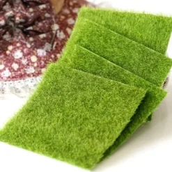 4 ST Konstgräs för trädgårdsminiatyrprydnad Trädgård DIY Gräs