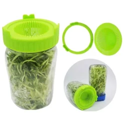 4 st. lättsköljda och dränerade plastlock för grodlock med bred öppning