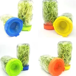 4 st. lättsköljda och dränerade plastlock för grodlock med bred öppning