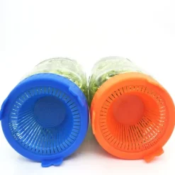 4 st. lättsköljda och dränerade plastlock för grodlock med bred öppning