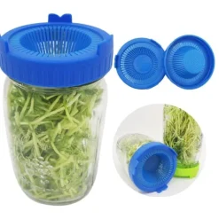 4 st. lättsköljda och dränerade plastlock för grodlock med bred öppning